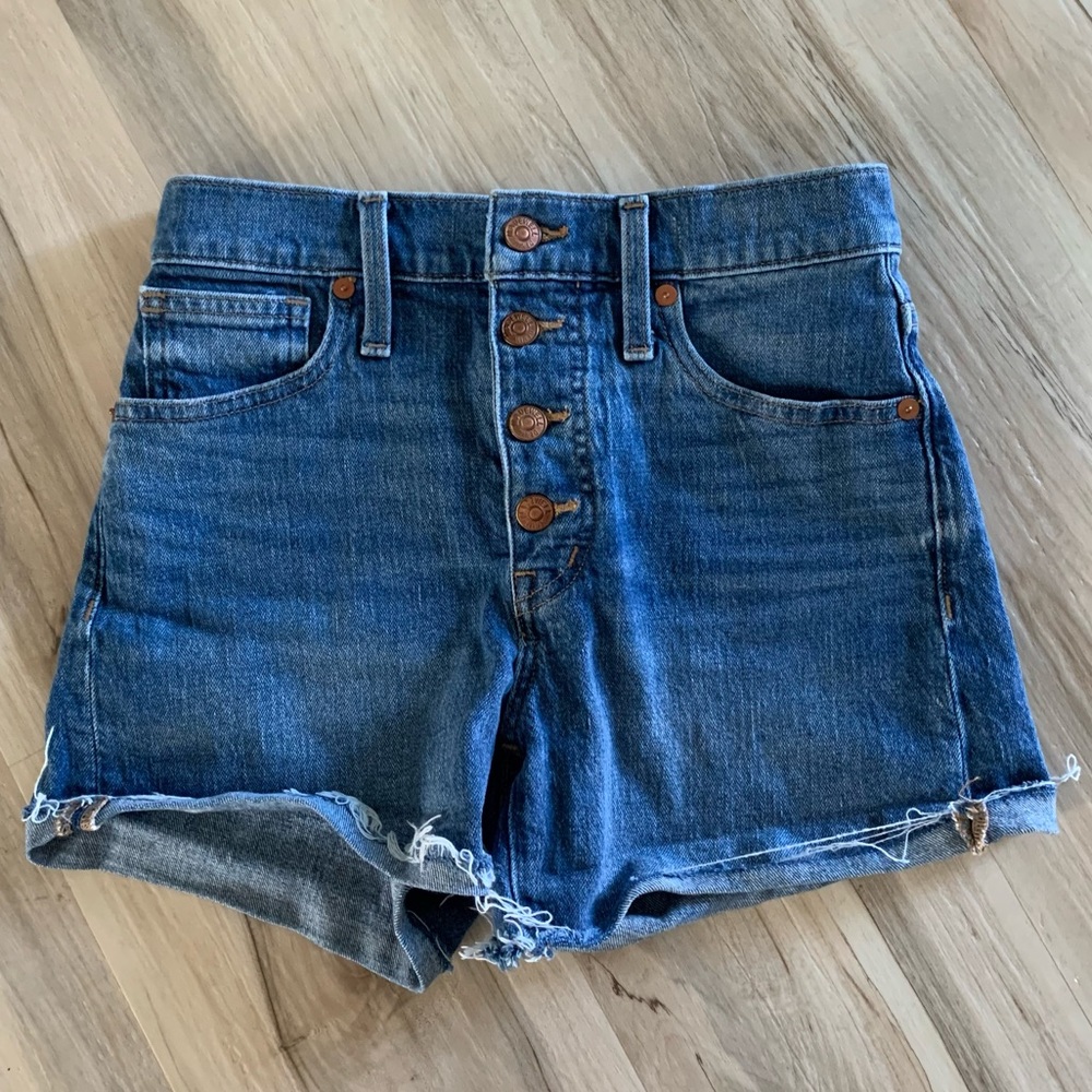 Madewell Button Front High Rise Denim Shorts - Size 23